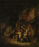 adriaen van ostade Peasant family at home oil on canvas